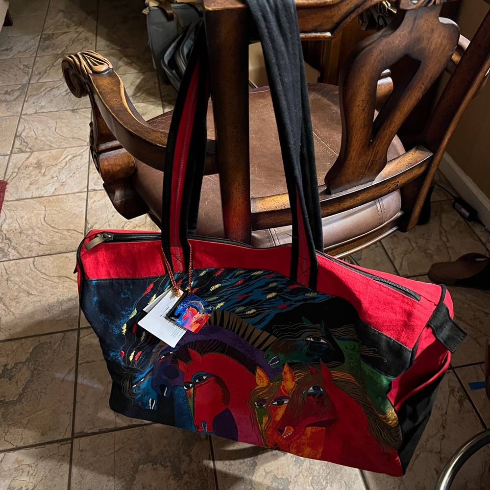 Laurel Burch Wild Horses Large Tote Bag